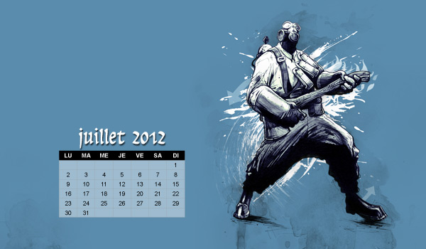 Le wallpaper calendrier de juillet 2012