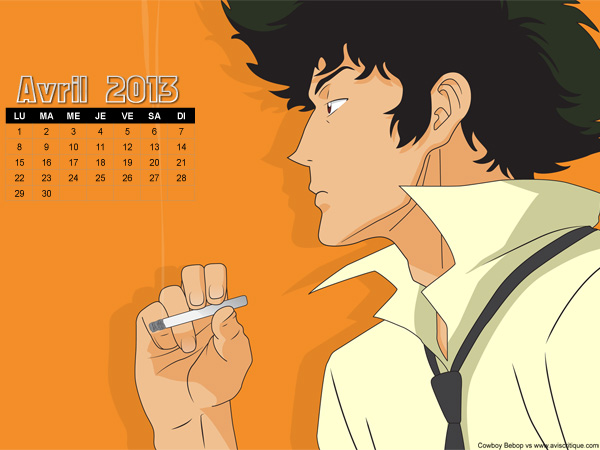 Le wallpaper calendrier d’avril 2013
