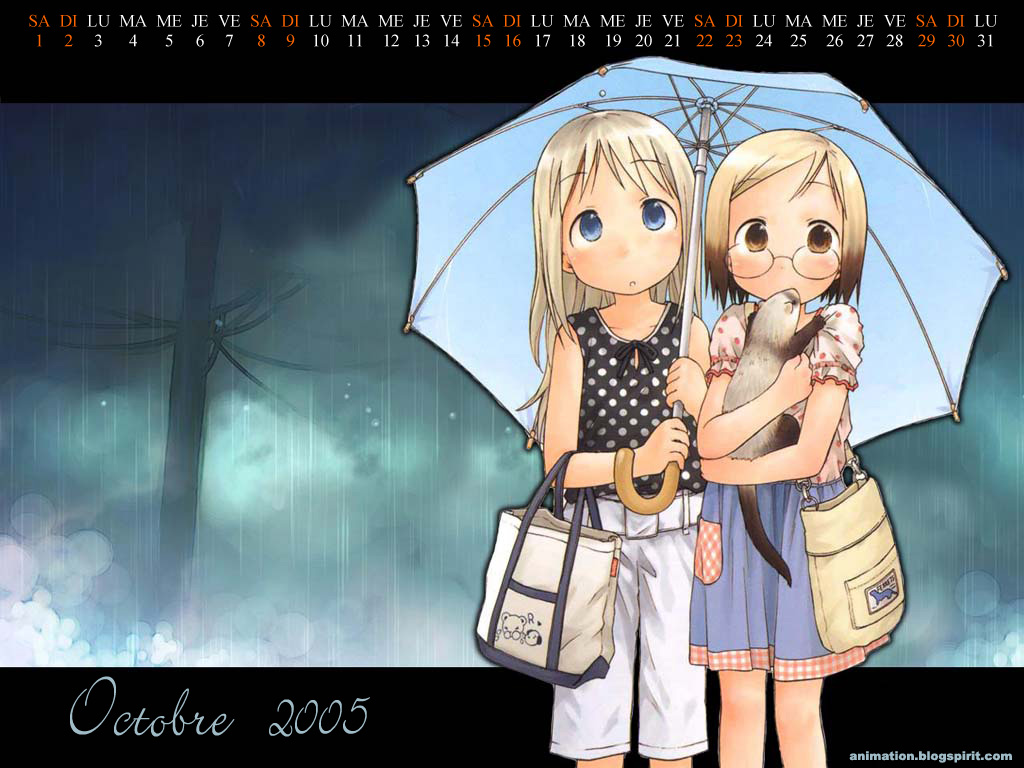 Calendrier d’octobre (en avance ^_^)