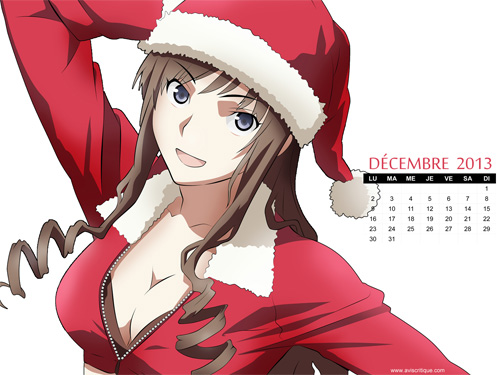 Le wallpaper calendrier de décembre 2013