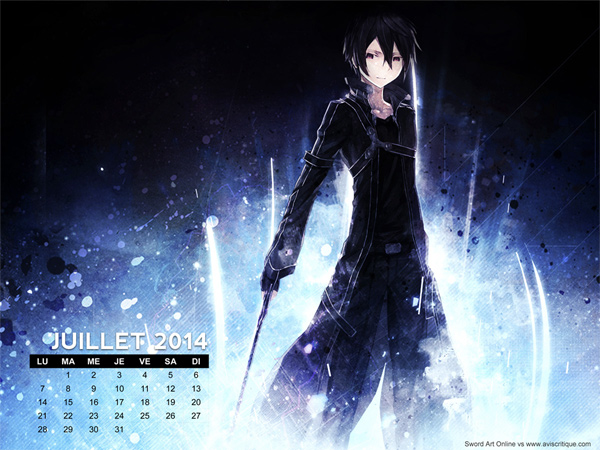 Le wallpaper calendrier de juillet 2014