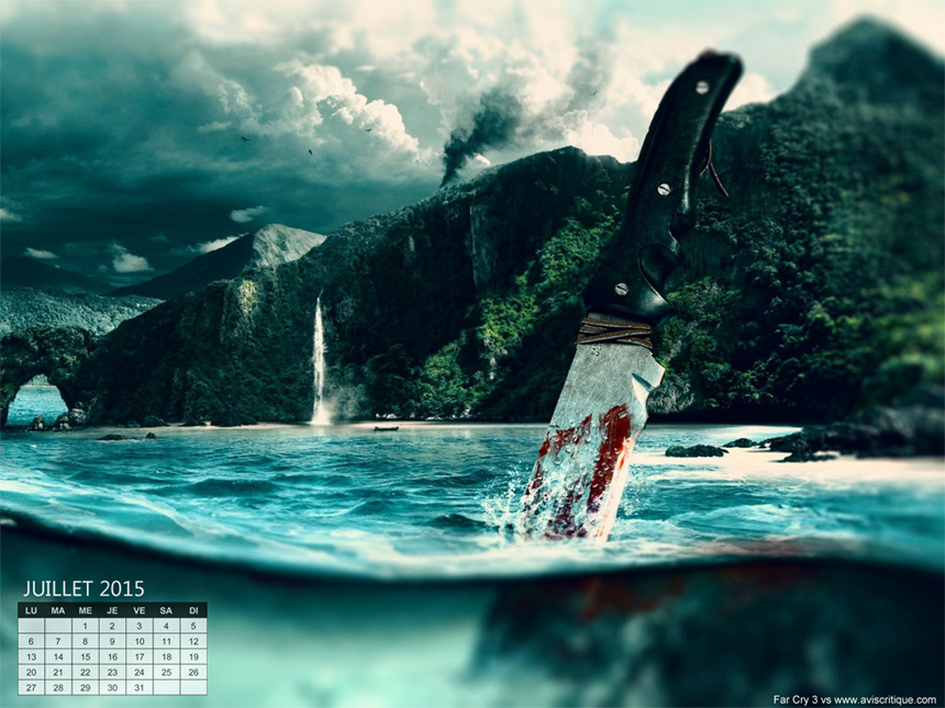 Le wallpaper calendrier de juillet 2015