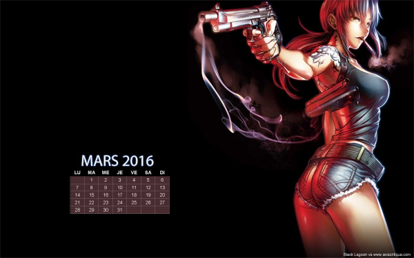 Le wallpaper calendrier de mars 2016