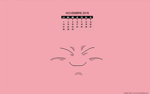 Le wallpaper calendrier de novembre 2016